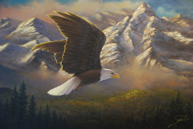 'Soaring Eagle' was painted to raise money for Endangered Wildlife