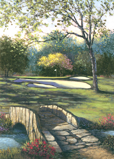 A Sambataro original Golfscape - Old Bridge to #18