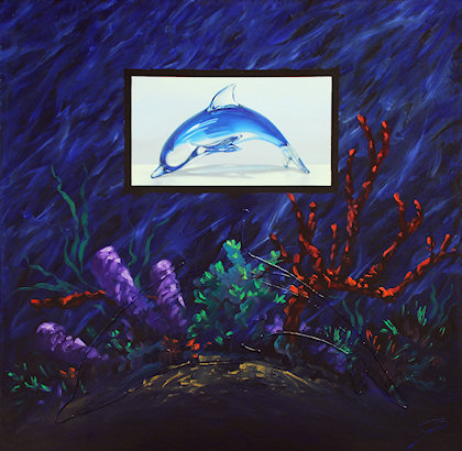 Dolphin Reflections | Click for a close-up of the Shadow Box