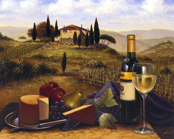 Terrace at Vitiano - from the Wine Series by Sambataro